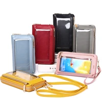 women fashion multifunction handbag ladies touch screen wristlet handbags protection small wallet purse crossbody phone bags