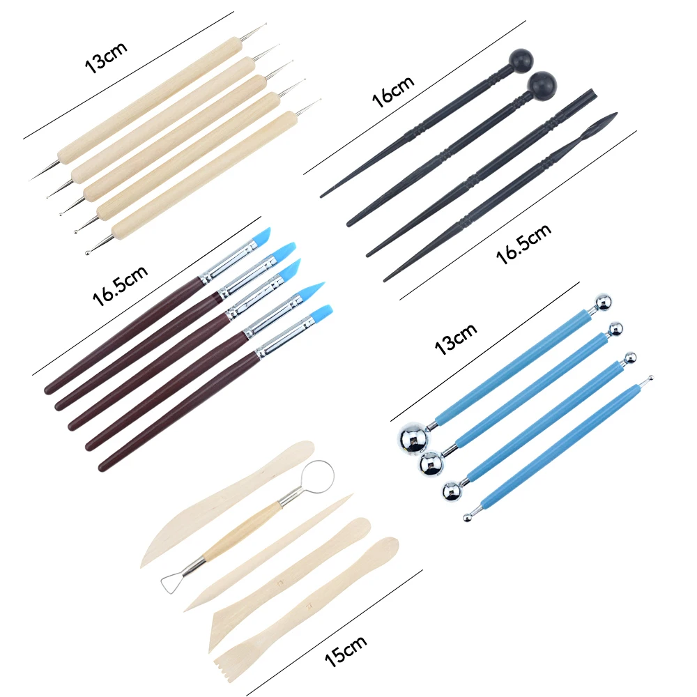 24 шт. набор для рукоделия из глины и керамики|Инструменты изготовления керамики| |