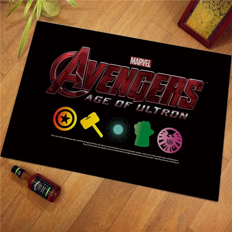 Светло-серый Ковер Мстители 60*60 см, плюшевые игрушки Marvel, Бэтмен, Человек-паук, железный человек, Капитан Америка, фланелевый Рождественский подарок для детей - Цвет: Светло-серый