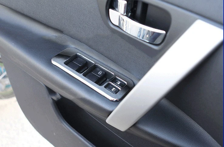 Автомобильные наклейки на окно панель управления подъемом ABS хромированный