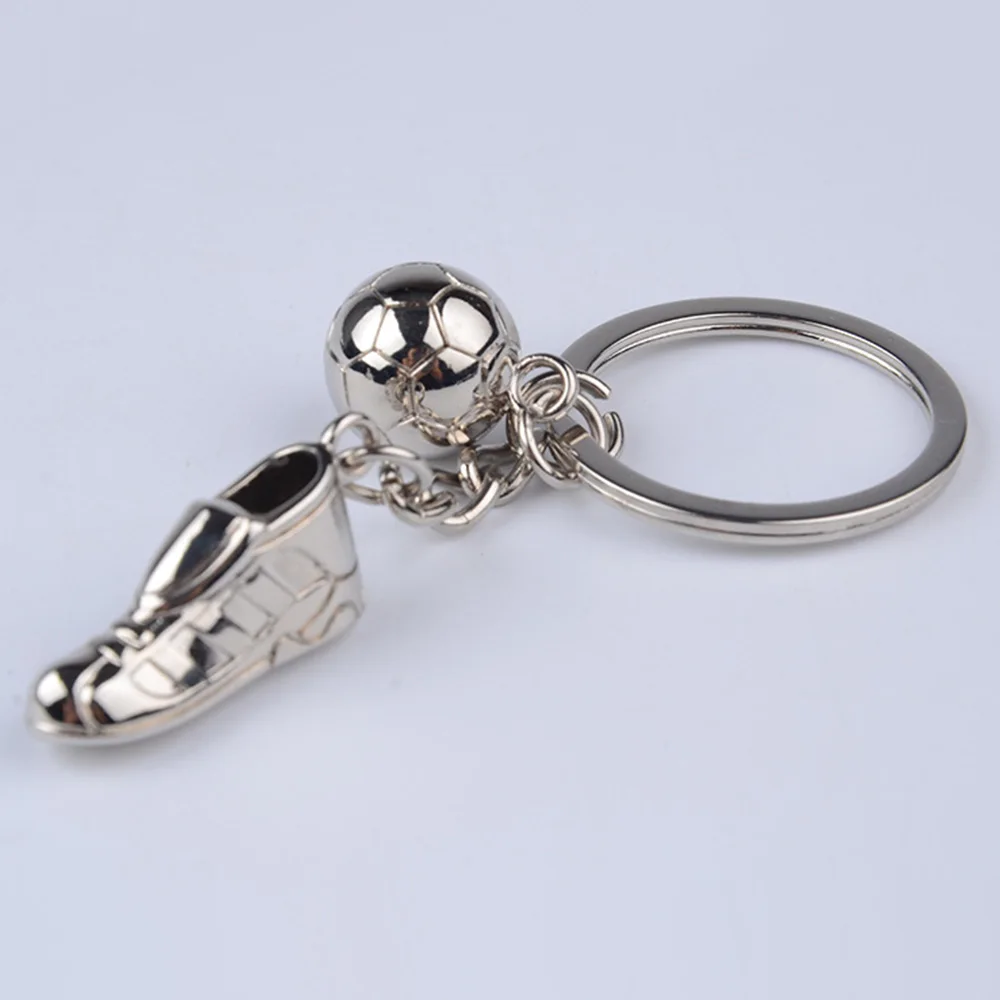 

Football Sport Hanging Chain Unique Soccer Shoes Zine Alloy Football Badge Metal Keychain Gift Party Key Ring Jewelry