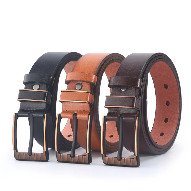 

2022 New Styles Man Belt Fashion Designed High Quality Trendy PU Leather Pin Buckle Strap Fancy for Cowboy Belt ceinture homme