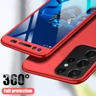 Роскошный чехол 360 для Samsung Galaxy S21 S20 Ultra FE S9 S8 S10 Plus S10E S7 Edge Note 20 8 9 10 Pro, полная защита корпуса, чехол из поликарбоната
