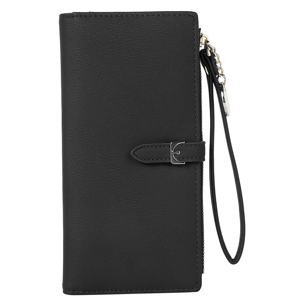 Женский кожаный Длинный кошелек Много отделов женские кошельки браслет клатч