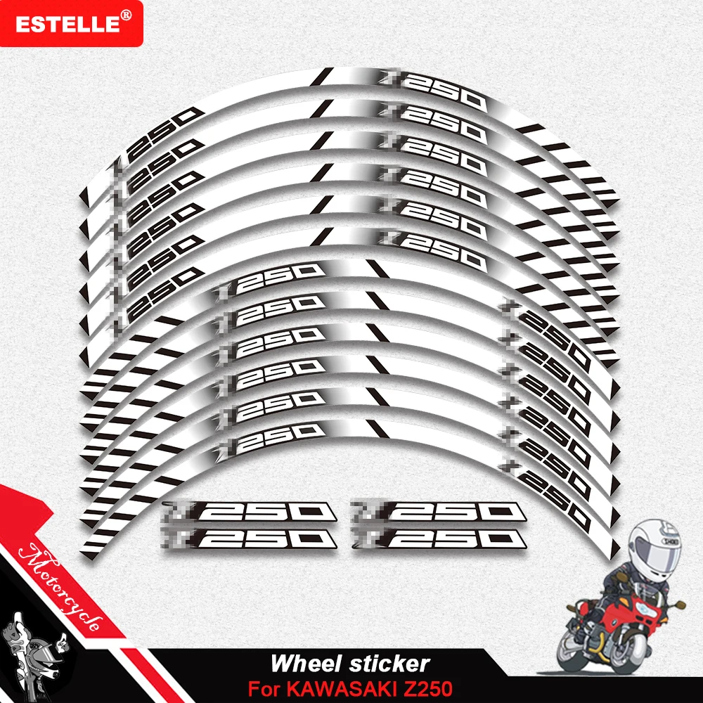 Светоотражающие Водонепроницаемые наклейки на передние и задние колеса для KAWASAKI