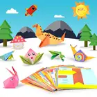 54 шт., детские игрушки для рукоделия, Мультяшные животные, оригами, цветная бумажная головоломка, детские подарки