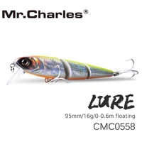 mr charles cmc0558 fishing lure 95mm 16g 0 0 6m floating crank isca artificial lures fishing tackle popper hot model crankbaits