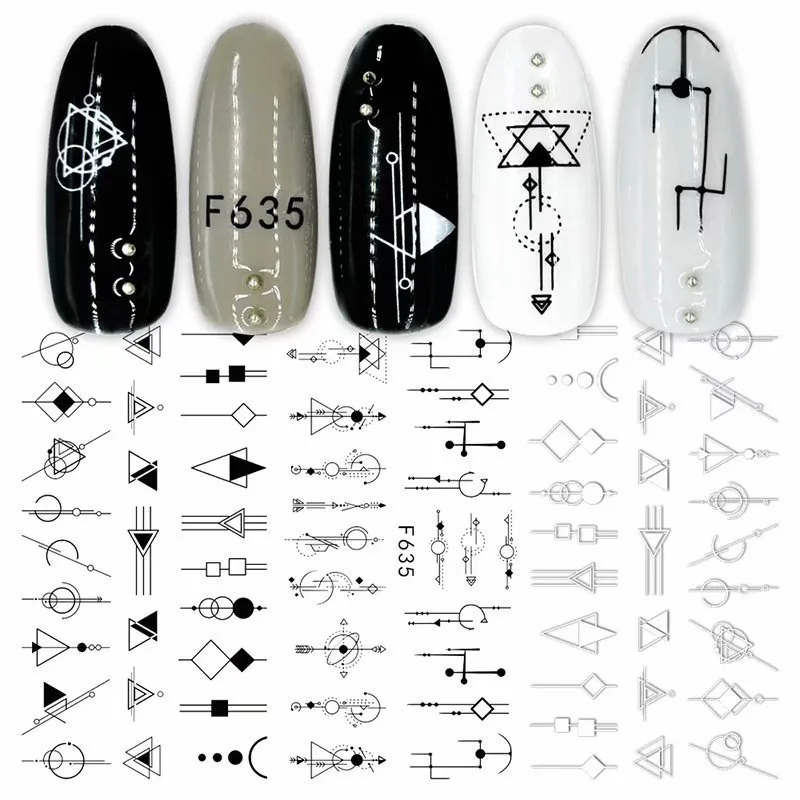 

Sexy Girls Series 3d Nail Stickers Ins Retro Black Line Manicuring Stickers Nail Decals Nail Art Decorations Body Plant Design