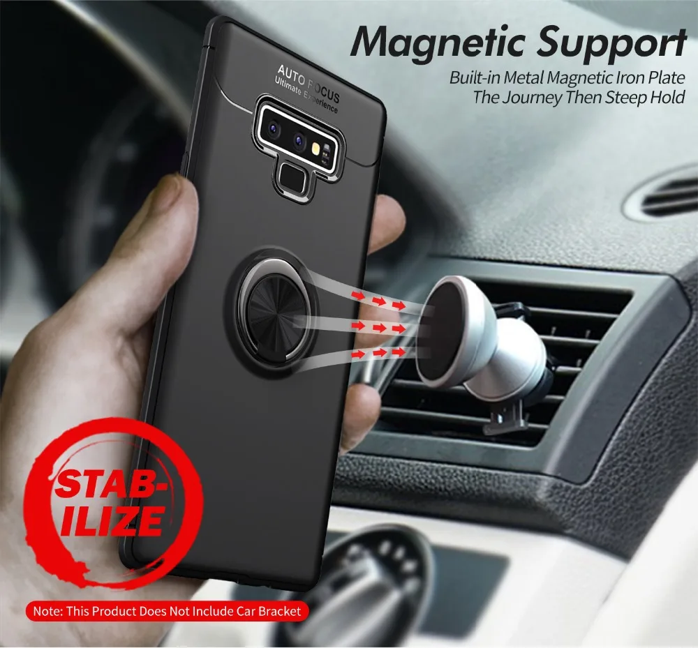 Case for Galaxy Note 9 TPU Hidden Kickstand with Car Magnet Back Cover Samsung 8 S8 S9 Plus J3 J5 J7 |