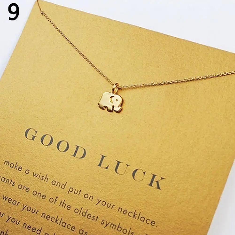 

Lucky Women Necklace Fashion Love Heart Star Elephant Pendant Choker Charm Jewelry Gift Necklace