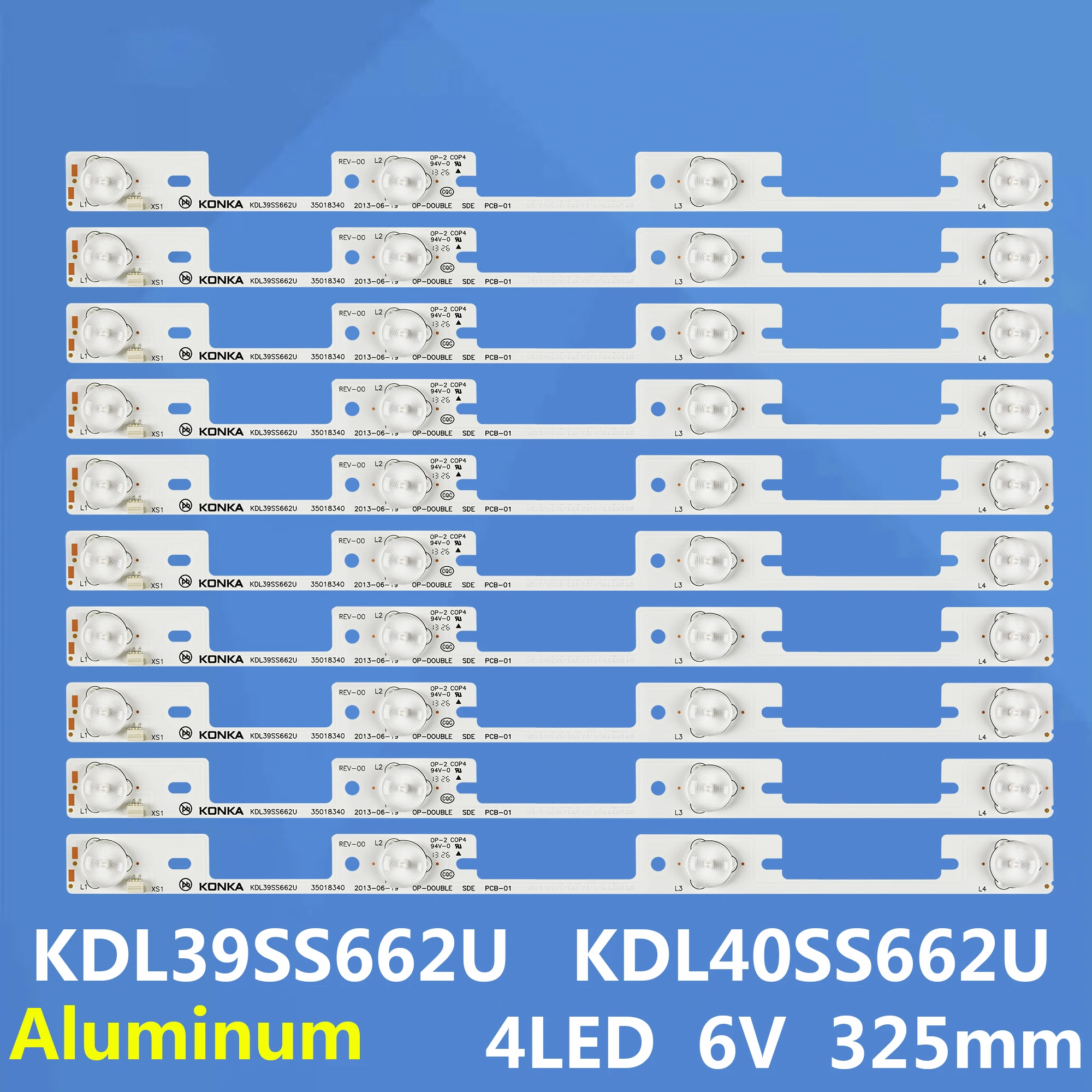 Новый светодиодный подсветка бар для KONKA 4 6V KDL39SS662U 35018339 KDL40SS662U 35019864 327 мм 40L5400 40L2400