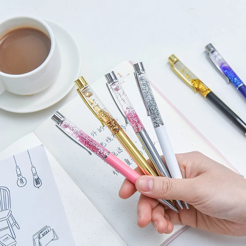 Роскошная шариковая ручка Drift Sand Золотая пудра красочная гелевая блестящая