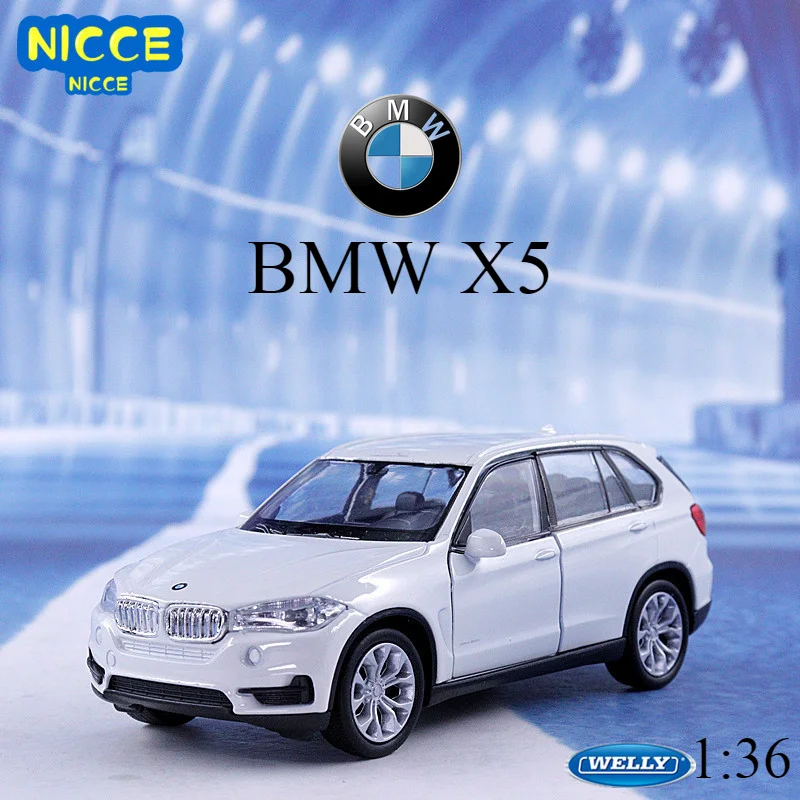 

WELLY Diecast 1:36 High Simulator BMW X5 SUV Pull Back Car Model Car Metal Alloy Toy Car Vehicle for Kids Gift Collection B158