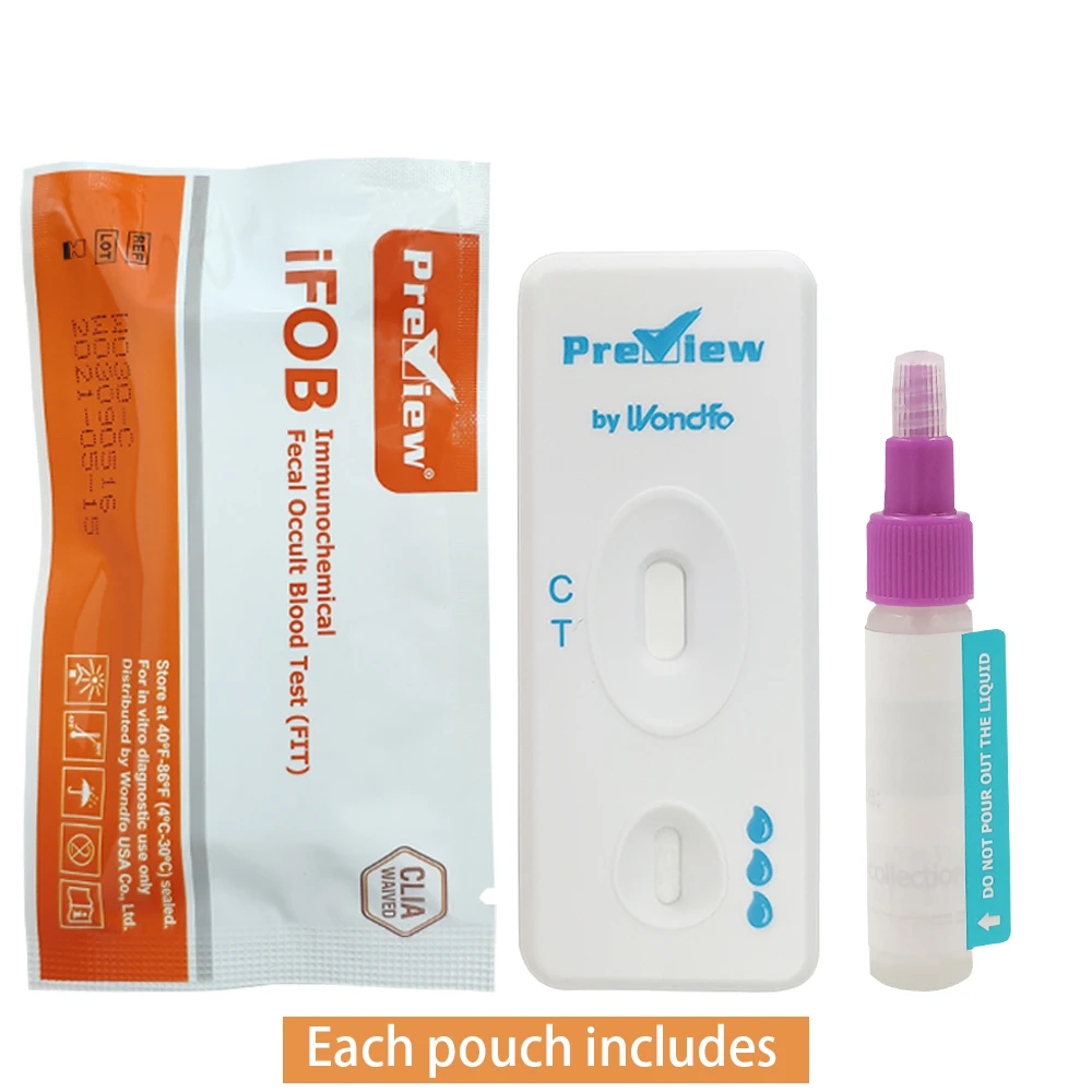 Wondfo 2 тест s одноступенчатая фекальная оккультная кровь (FOB) тестирование скорости