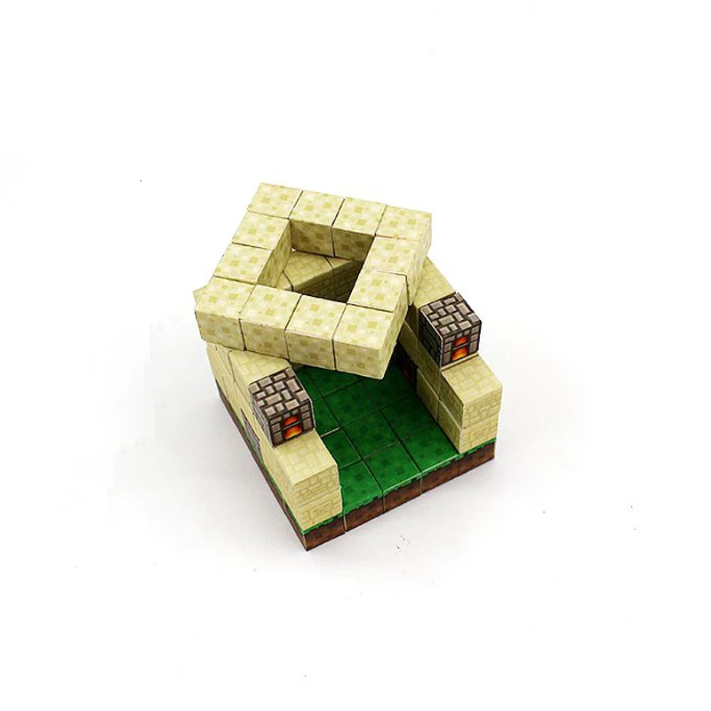 Мой Мир мини Магнитные строительные блоки песчаник цех набор игрушки для детей фигурки кирпичи модели DIY