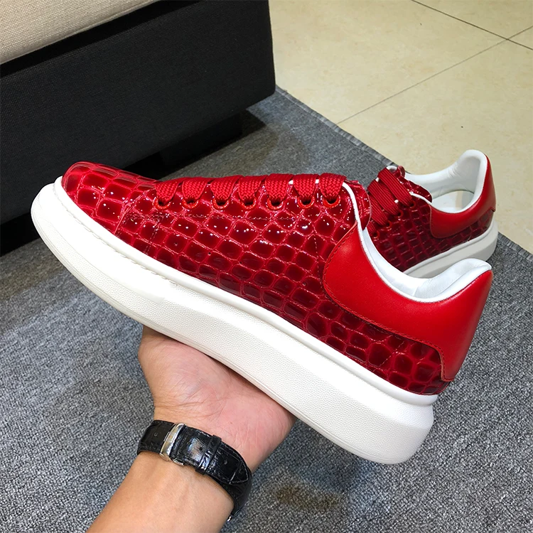 Кроссовки мужские из натуральной кожи повседневная обувь на плоской подошве с