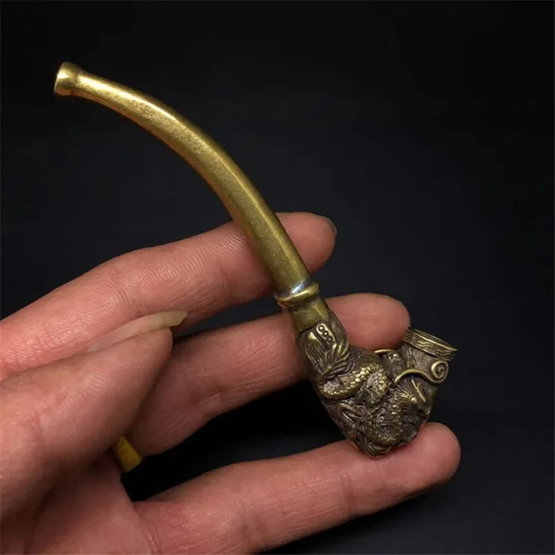 Китайская головка старой медной трубки дракона | Дом и сад