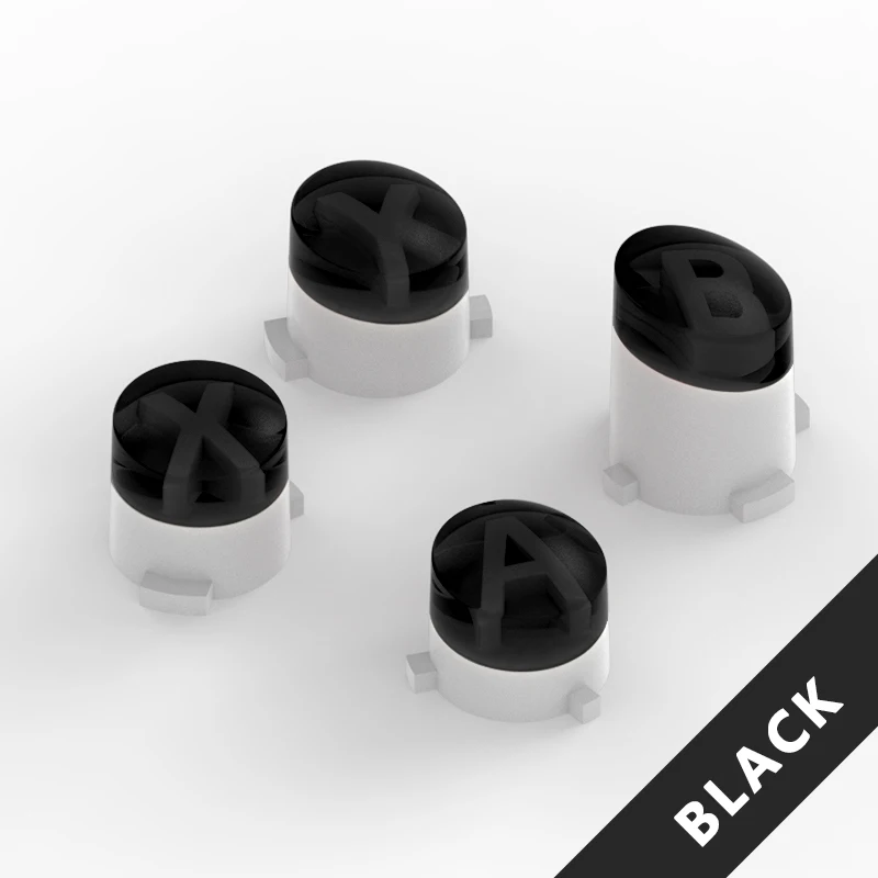 Transparent black Replacement Buttons ABXY Kit for Microsoft Xbox One/Slim Spare parts Button For Xbox One Elite Wireless Controller Accessories - Цвет: Transparent black