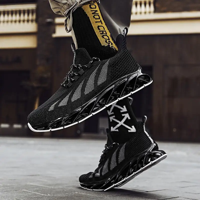 

2021 Hot Sport Shoes Men Running Shoes Breathable Mesh Flying Woven Shoes Tide Shoes Blade Comfortable Men's Casual Sports Shoes