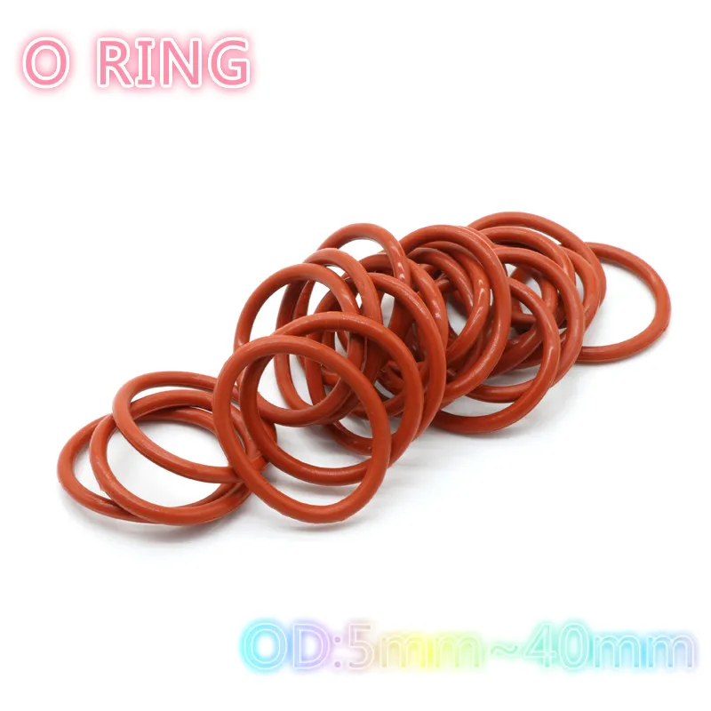 

25/50 шт. уплотнительное кольцо OD 5 мм ~ 40 мм, прокладка, силиконовая резина, изолированная Водонепроницаемая шайба, круглая проволока диаметро...