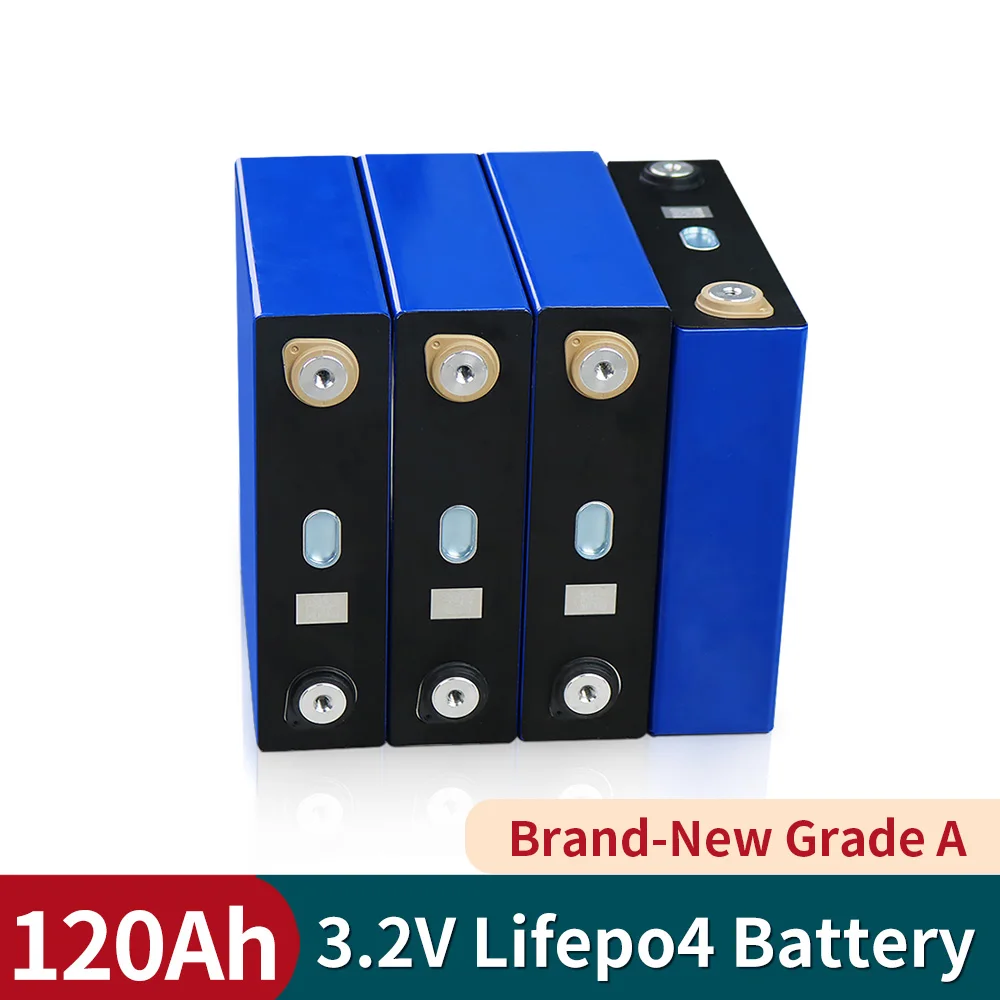 

16PCS Grade A New 3.2V 120Ah Lithium Iron Phosphate Cell Lifepo4 Battery Cycle 6000 Times Sola 48V cell pack EU US TAX FREE