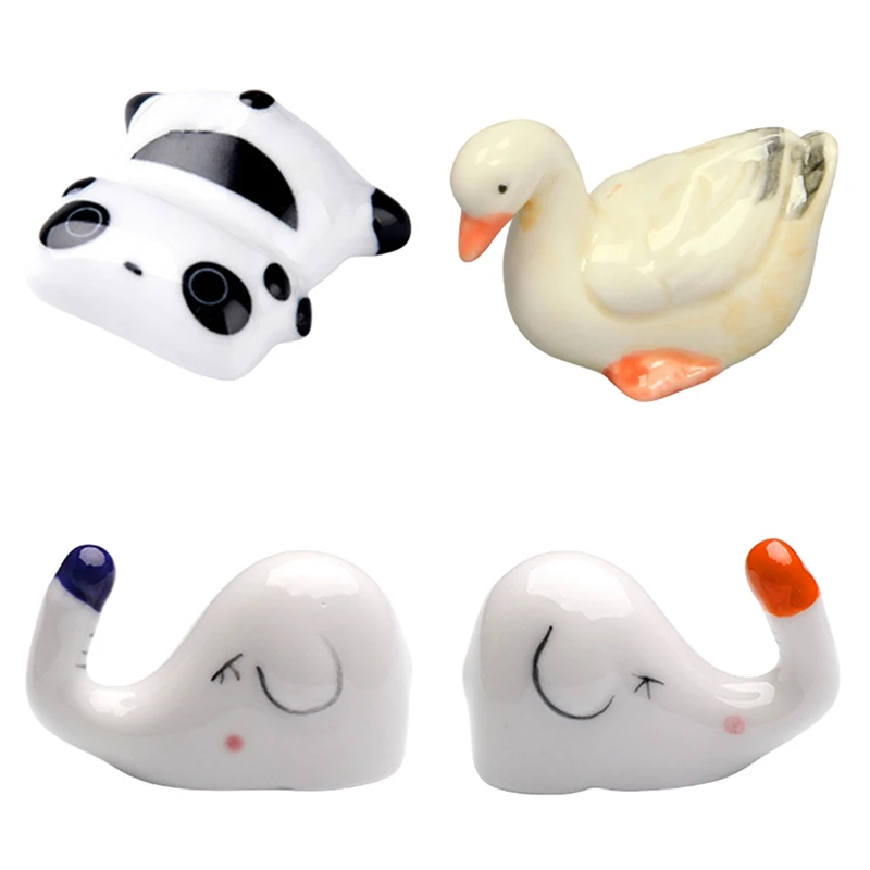 

1pcs Ceramic Chopsticks Holder Fashion Creative Cat Duck Elephant Shaped Chopstick Stand Home Pendulum Chopsticks Rack Tableware