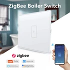 Переключатель для водонагревателя Tuya Smart Life ZigBee 3,0, евровилка, работает с Google Home Alexa