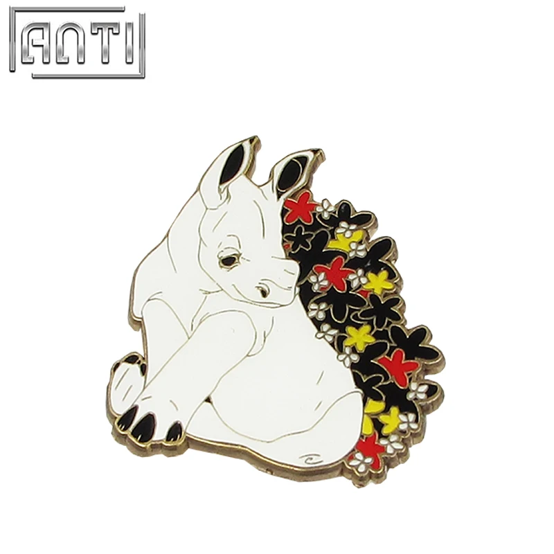 Оптовая продажа жесткие эмалированные булавки для собак металлические броши