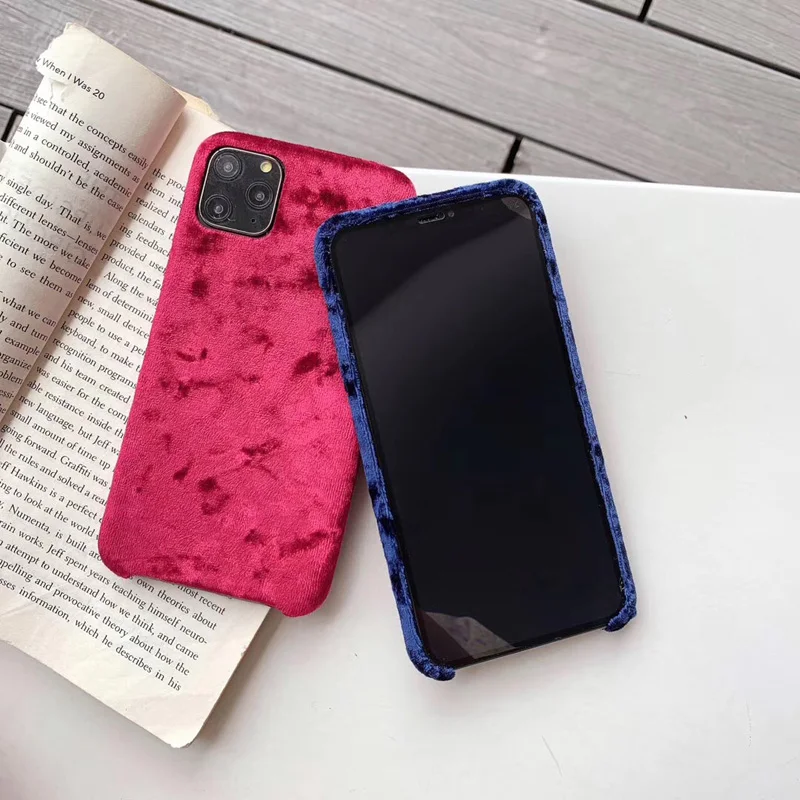 Ретро мягкий бархатный чехол для телефона для iPhone 11 Pro Xs Max Xr X роскошный теплый плюшевый чехол для iPhone 6 6s 7 8 Plus