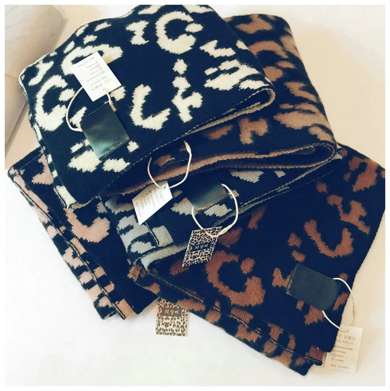 Новый кашемир как Леопардовый цвет Зимняя коллекция 2019 года двухсторонний шарф