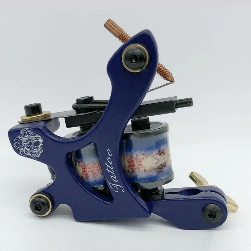 Professional 5 Color Coils Tattoo Machine 10 Warp Cast-iron Handmade Guns For Liner Shader Free Shipping |