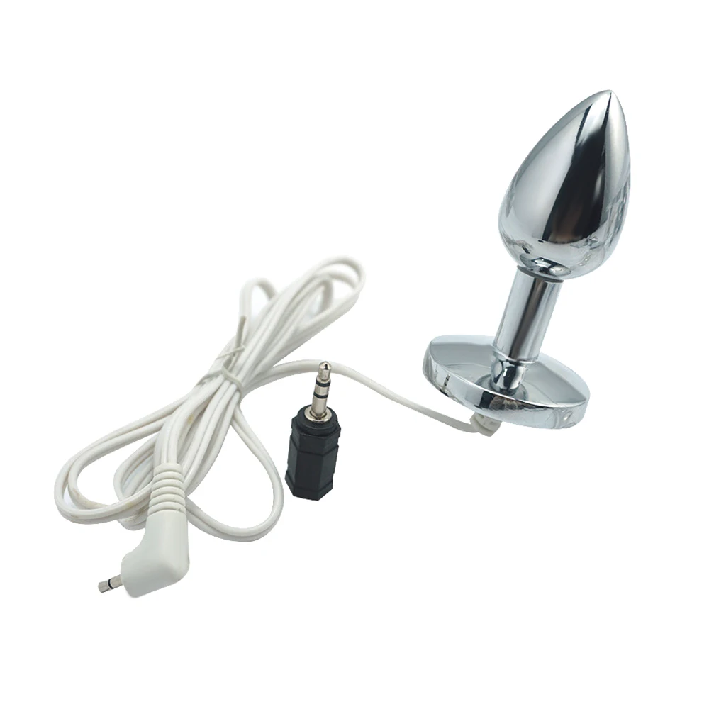 Metal Electric shock thread anal butt plug sex toys Electrical Stimulation G spot Medical Themed Toys electro Prostate Massager | Красота и