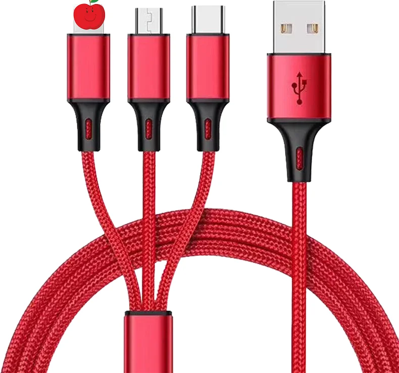 3 в 1 USB кабель для мобильного телефона Micro usb type C кабель зарядного устройства для Android iPhone зарядный кабель Micro USB шнур зарядного устройства