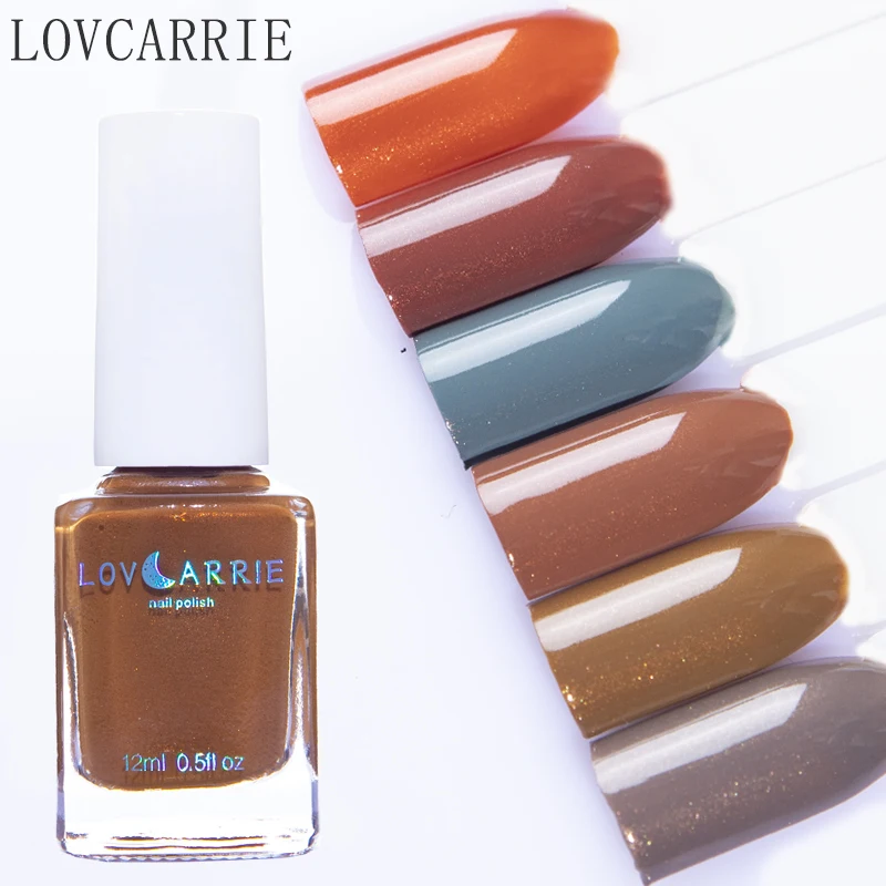 Новый Неоновый лак для ногтей LOVCARRIE цвета тыквы Радужный Праймер удаляемый