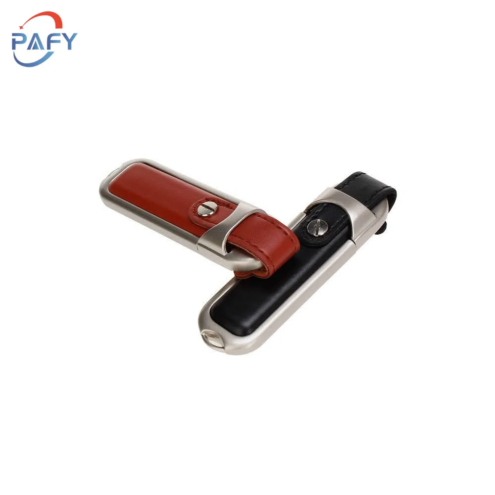 Кожаный Usb флеш накопитель объемом 4 ГБ 8 16 32 64 металлическая Флешка 128 2 0 карта