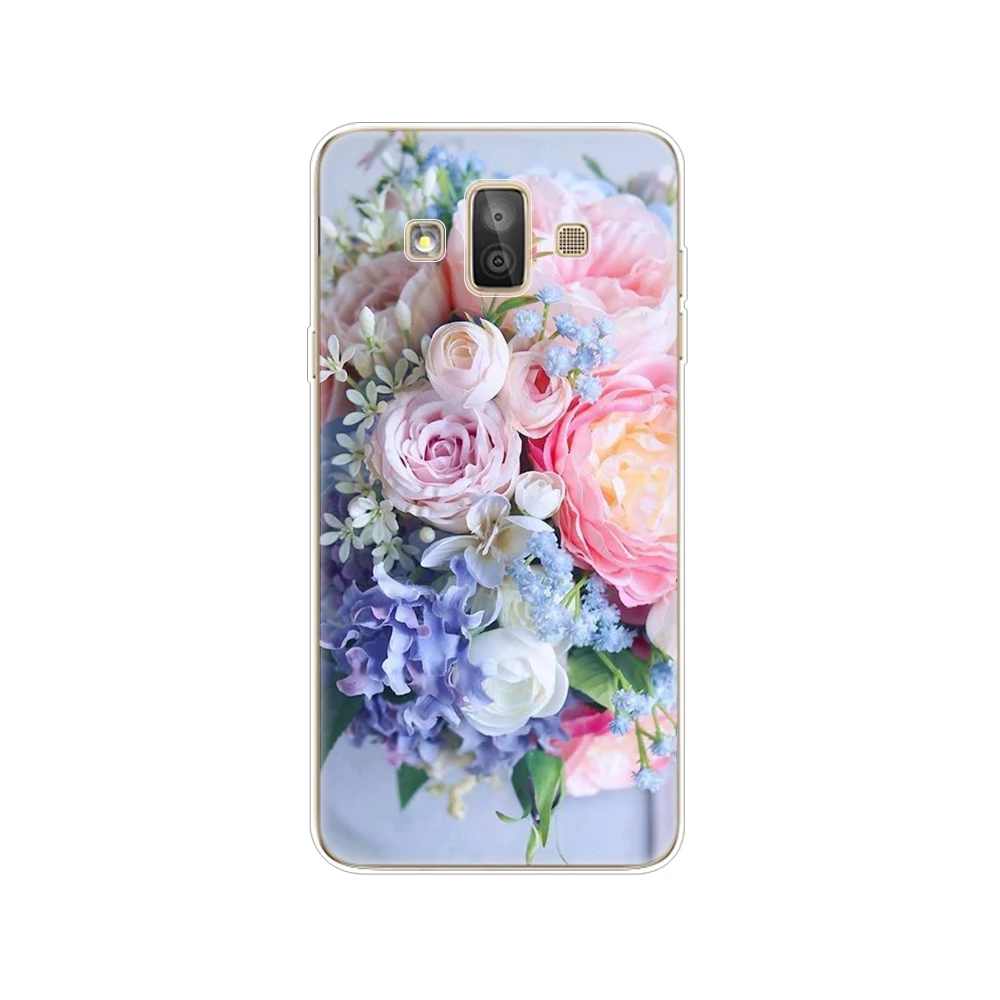 Чехол для Samsung Galaxy J7 Duo 2018 силиконовый милый чехол из ТПУ задняя крышка DUO SM-J720F J720
