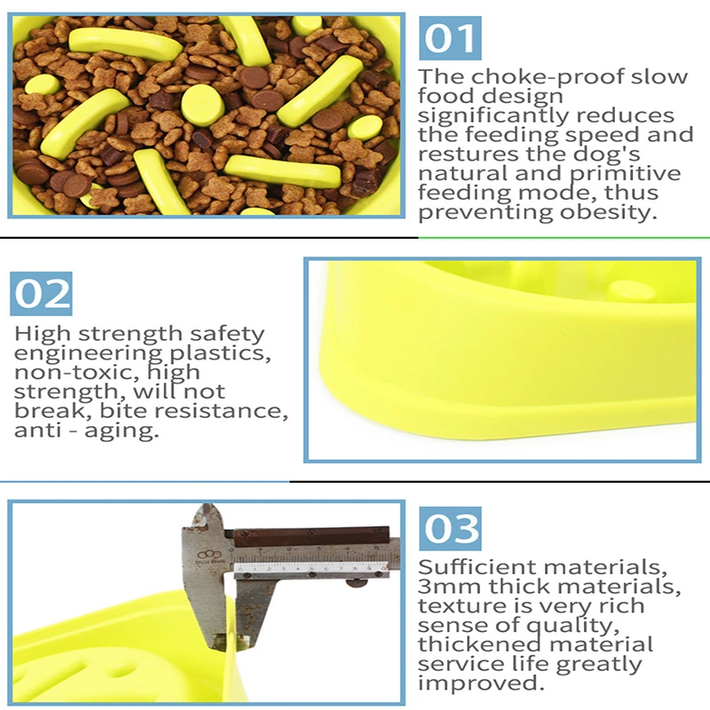 Домашние питомцы собака фидер чаша медленной еды Раздувание остановить Еда