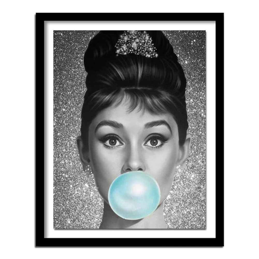 5D DIY Алмазная вышивка в стиле Одри Хепберн полная крестиком на рисунке стразы для