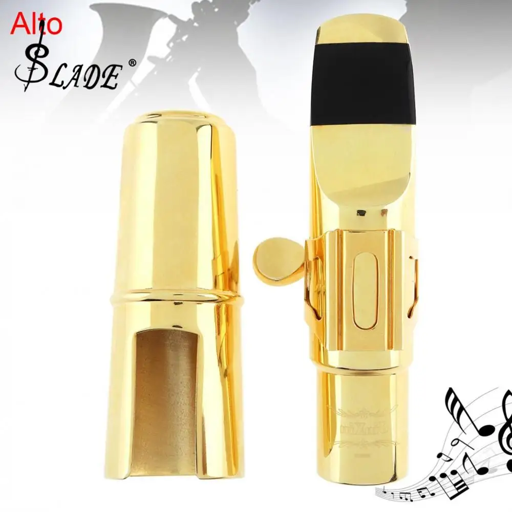 

Alto bE Saxophone Mouthpiece Goldplated Copper Brass Sax Mouth Size 6C 7C for Classical Jazz Musical Instrument