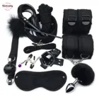 Интимные наручники SexLady 11 шт.компл., наручники для БДСМ-связывания, кнут, эротические игрушки для взрослых, интимная Анальная пробка для пар, кнут для хвоста