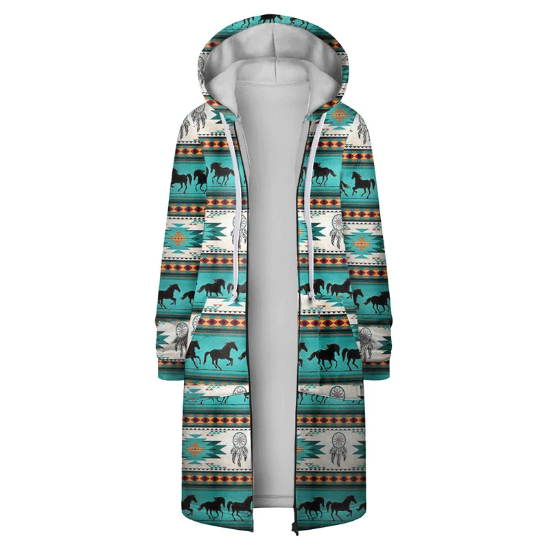 Зимнее теплое флисовое пальто с капюшоном женское длинное на молнии в стиле