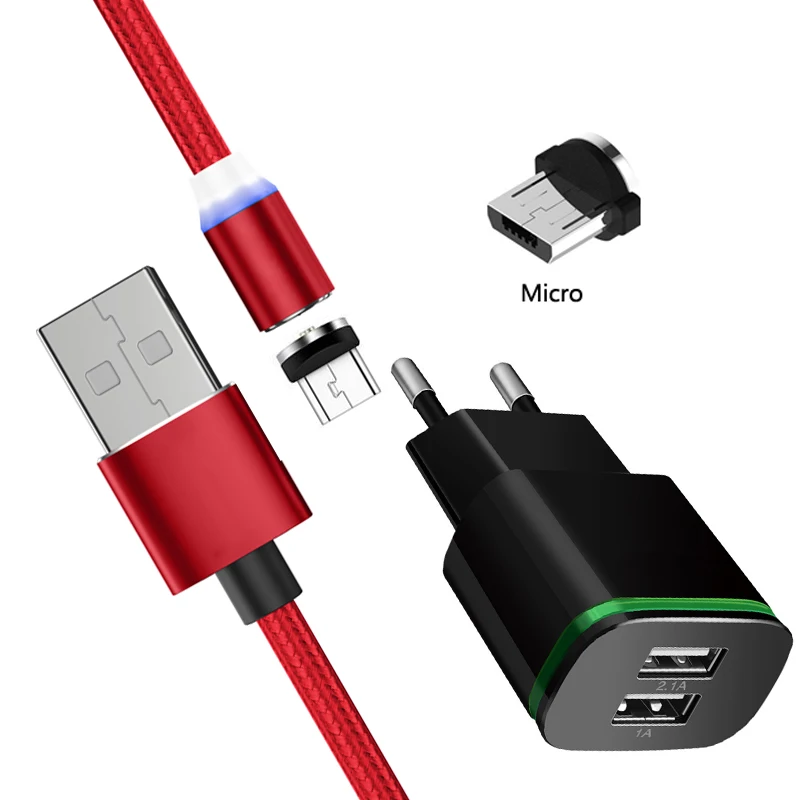 Магнитный Micro USB зарядный провод быстрое зарядное устройство для Samsung Grand Prime J3 J4 J5