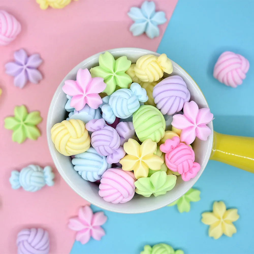 100 шт. имитация цветов конфет плоский задник кабошоны украшения для скрапбукинга