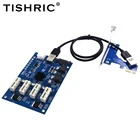 Переходник TISHRIC PCIE 1-4, разъем PCI-Express 009s, от 1x до 16x, USB 3,0, специальный переходник для майнинга, адаптер для майнинга BTC
