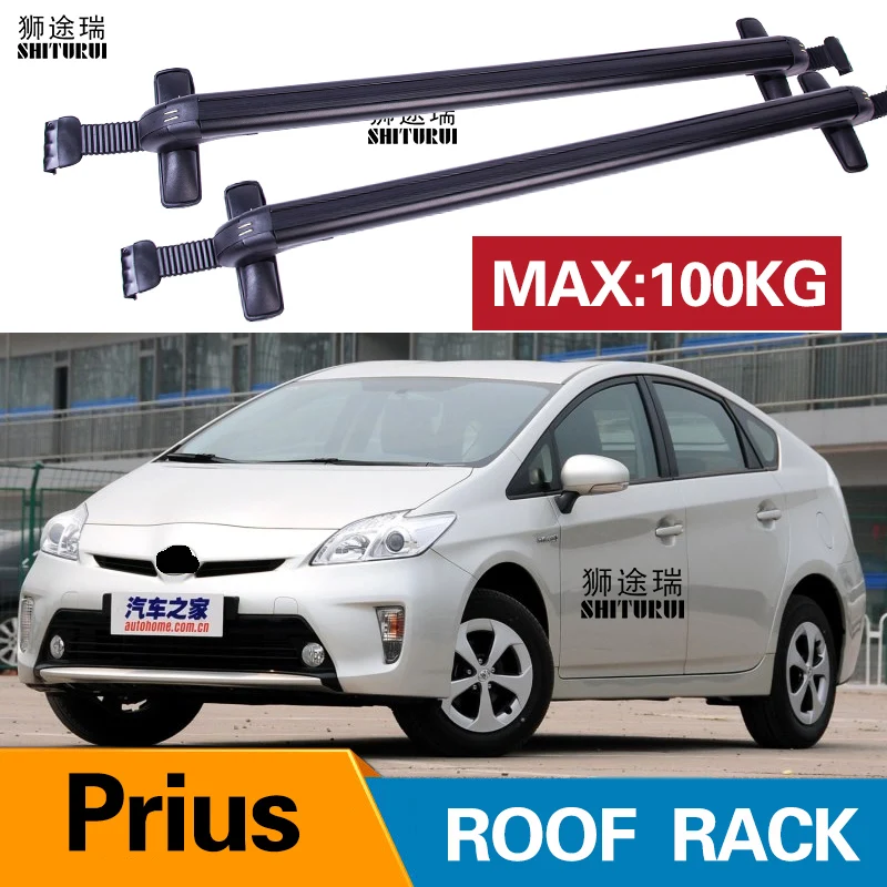 

2Pcs Roof bars For TOYOTA Prius Sedan, 4-dr 2012+ Crew Aluminum Alloy Side Bars Cross Rails Roof Rack Luggage