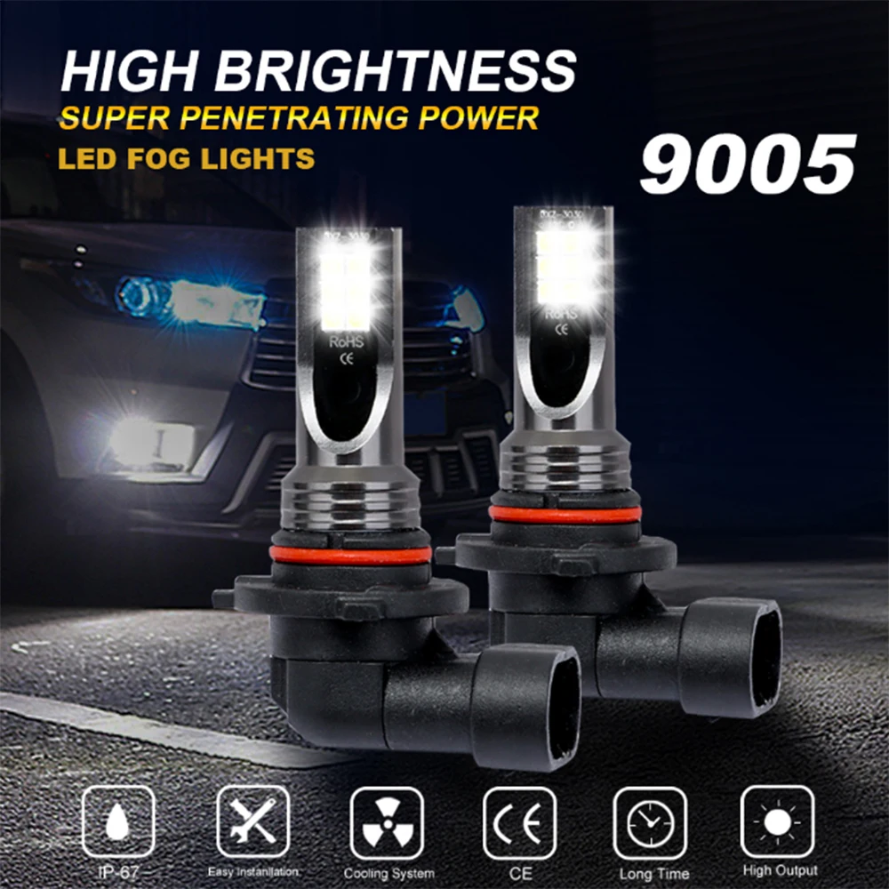 Mayitr 2pcs H7 H11 9005 9006 CSP Fog LED Headlight Bulb 110W 20000LM 6000K Super White Auto Head Lamp for Car Lighting | Автомобили и