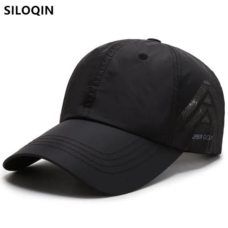 

SILOQIN Women's Mesh Cap Summer Ultra-thin Breathable Baseball Cap Snapback Cap Men Black Cap Adjustable Size Couple Sports Caps