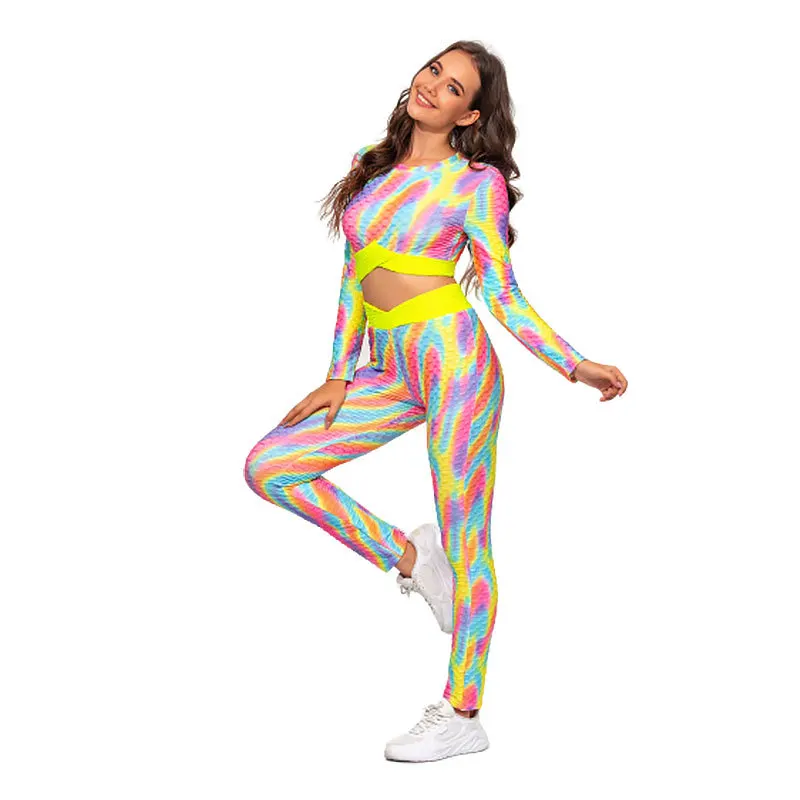

Tracksuits Women Track Suits Set Long Sleeve Top and Pants Set Tie Dye Pants Suit Women Ensemble Femme Fall 2020 Women Clothing