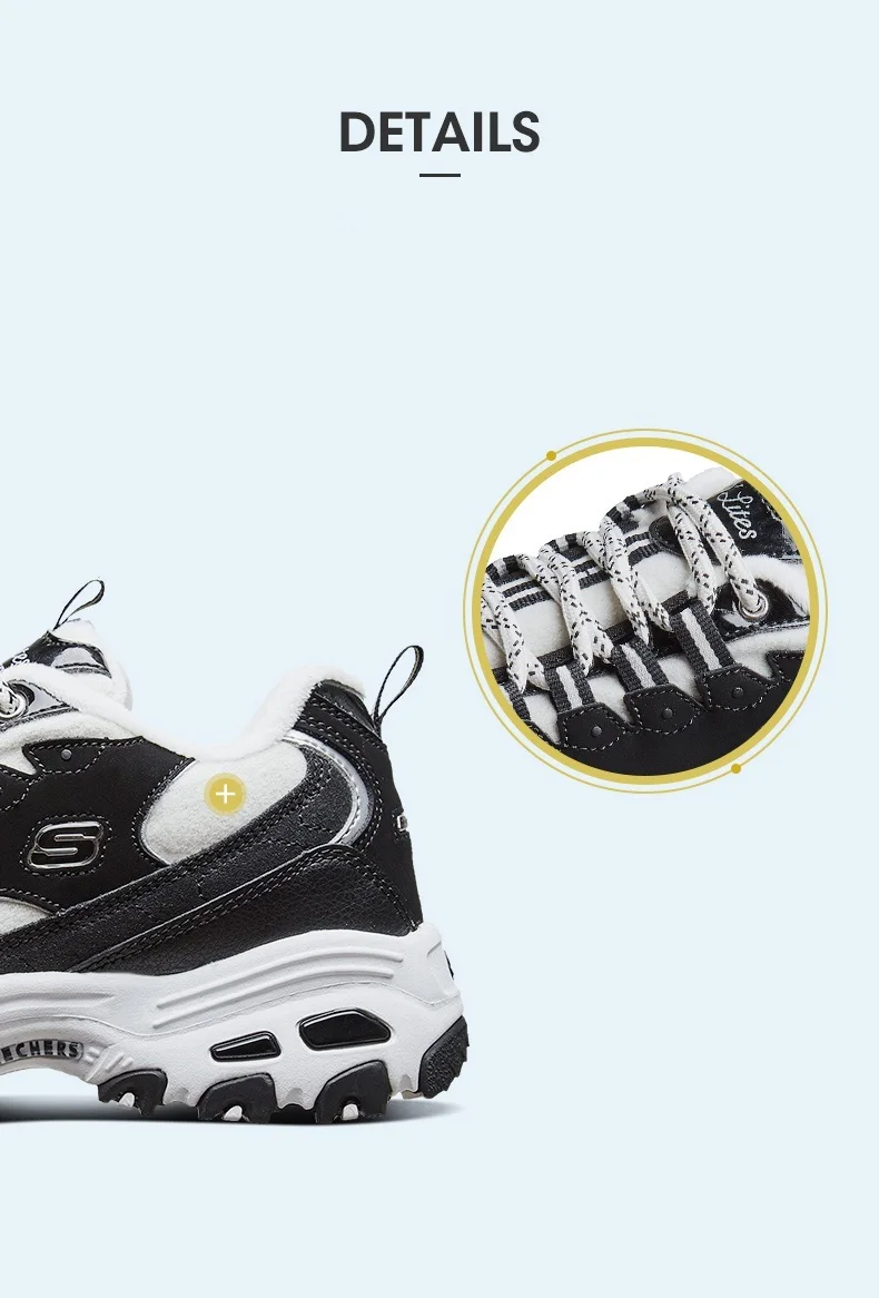 Skechers/Женская обувь D'LITES; женские кроссовки; удобная дышащая повседневная обувь на толстой подошве; обувь высокого качества; 66666179-BKW