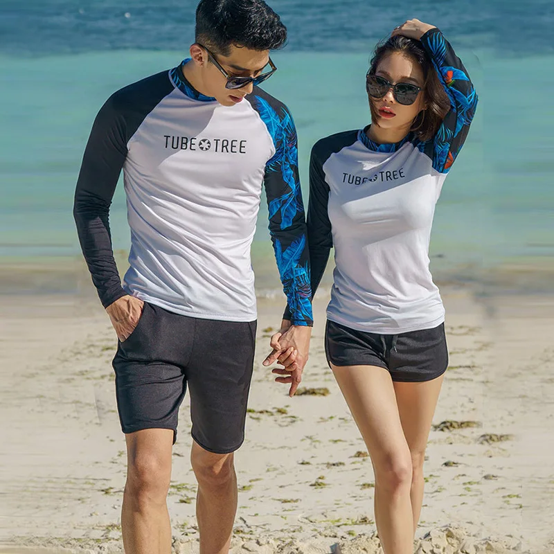 

Men's Women's Long Sleeve UPF Baselayer Skins Performance Fit Compression Rash Guard Dive Surf Swim Sun Suit Padded Shirt
